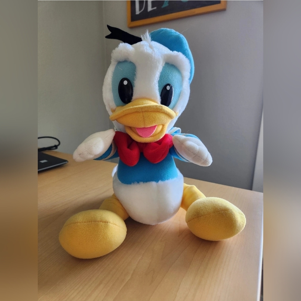 Vintage 80s Disney Babies Donald Duck Plush Toy Stuffed Animal